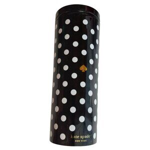 Kate Spade New York 16 oz Tumbler Travel Mug Lid Black White Polka Dot Non Toxic